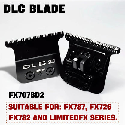 FX707 Titanium Coated Blade - Replacement for BaByliss PRO Trimmer, Compatible with FX787, FX726, FX787Z, DLC Carbon Steel