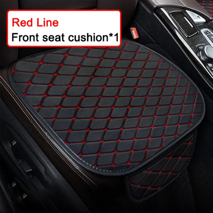 Universal PU Leather Car Seat Covers - Front and Rear Seat Cushions, Four-Season Seat Protectors for Cars and SUVs