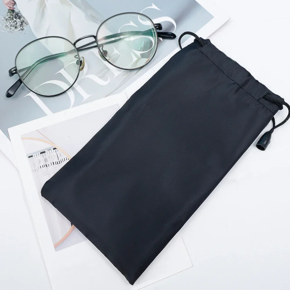 1/100pcs Portable Soft Cloth Sunglasses Bags – Waterproof Microfiber Dust Pouches for Eyewear Storage & Protection
