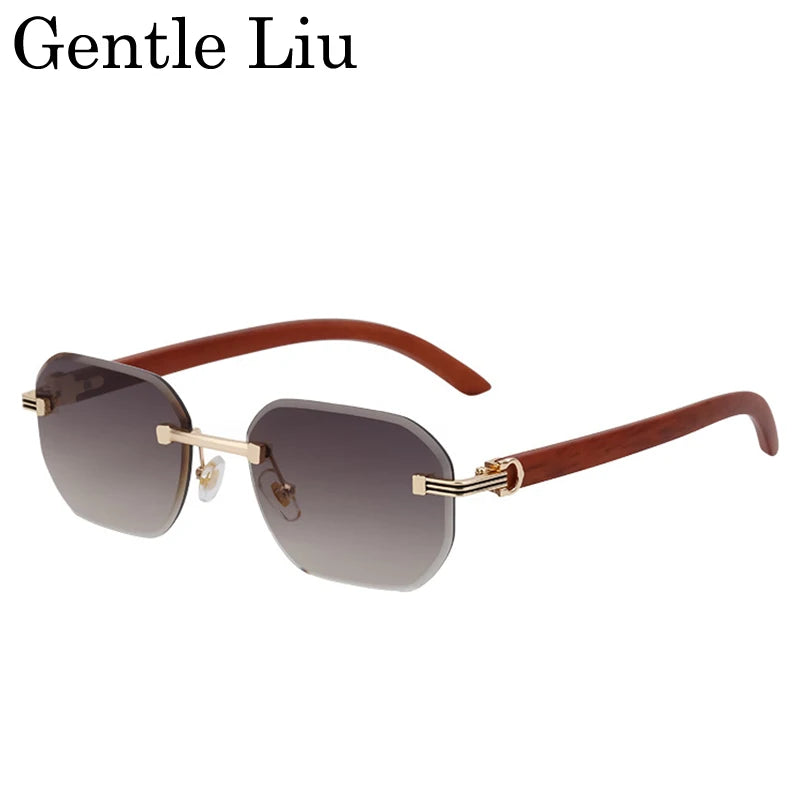 Vintage Square Rimless Sunglasses for Men 2026 – Luxury Frameless Punk Style UV400 Anti Blue Light Eyewear & Prescription Glasses