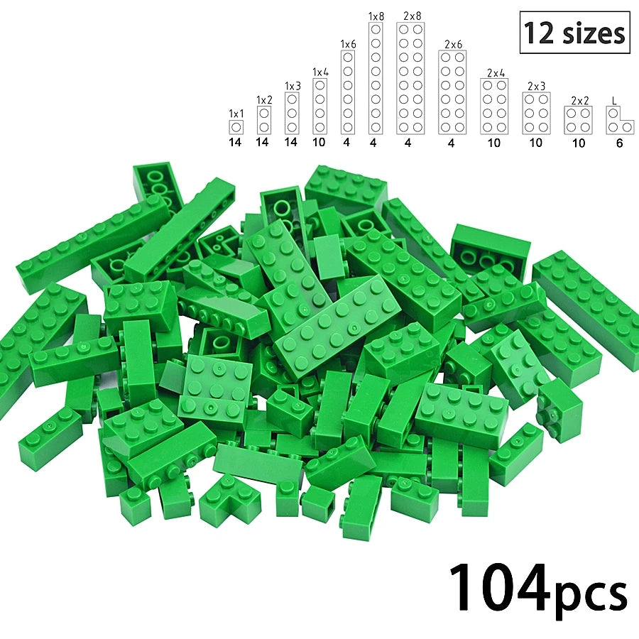 DIY Building Block Wall Figures Bricks - 1x2, 1x3 & 1x4 Small Construction Bricks for Creative Building & Educational Play