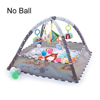 Baby Play Gym Mat — Activity Play Mat with Rack for Newborns & Toddlers 0–36 Months, Tummy Time, Crawling & Play Blanket Toys