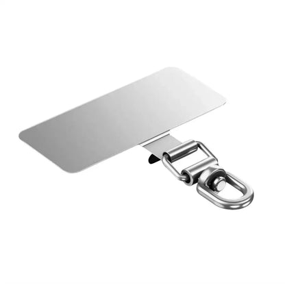 360° Rotatable Stainless Steel Phone Lanyard Clip Patch – Ultra-Thin Self-Adhesive Mobile Phone Tether Tab Holder for Case Strap Attachment