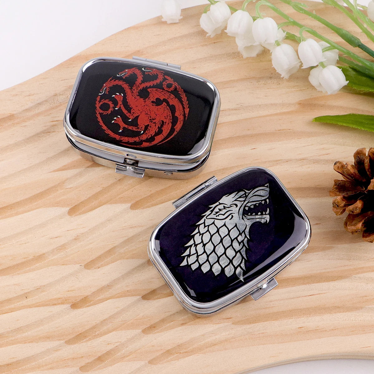 Dragon & Tiger Metal Medicine Box - Moisture-Resistant Portable Pill Storage Case with Movie-Inspired Design