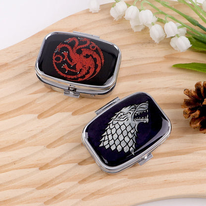 Dragon & Tiger Metal Medicine Box - Moisture-Resistant Portable Pill Storage Case with Movie-Inspired Design