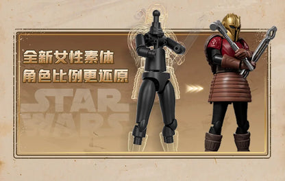 BLOKEES GV01 Star Wars Mandalorian Action Figure – Mando Djarin, Grogu, Boba Fett & Stormtrooper Collectible Toy Gift