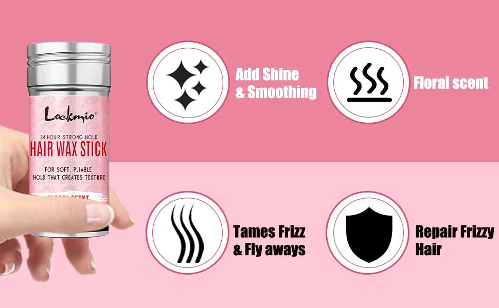 Professional Styling Wax for Women – Anti-Frizz Pomade, Smoothing Hair Mud, Messy Hair Control Rod for Natural Wigs