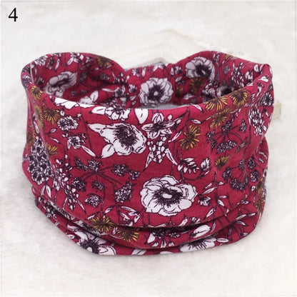 Bohemian Wide Cotton Stretch Headband for Women – Turban Headwrap, Bandage Hairband, Bandana Hair Accessories