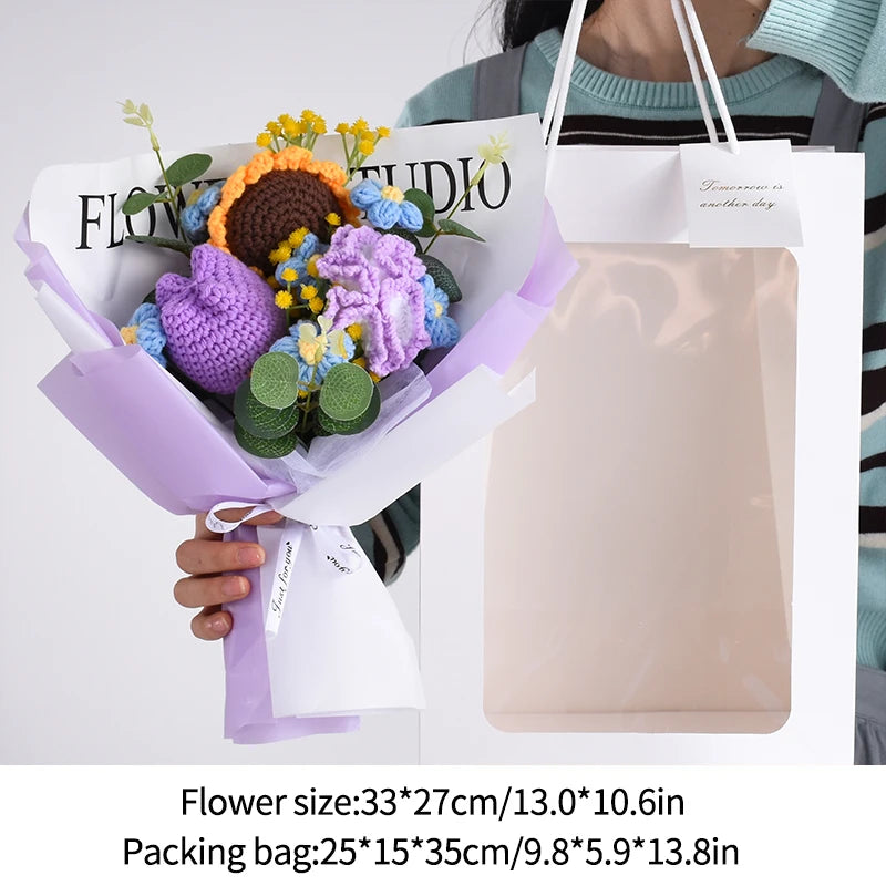 Graduation Bouquet 2025 – Crochet & Knitted Artificial Flowers for Wedding, Valentine’s & Special Occasion Gifts