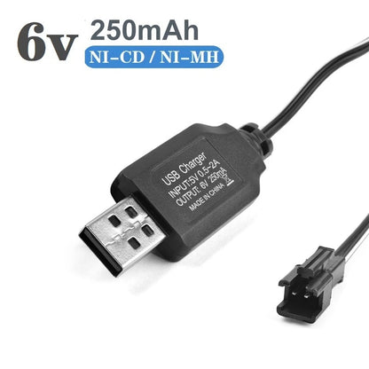 NiCd NiMH Battery Charger 2.4V–9.6V - RC Car Boat Tank Toy Battery Charger with SM-2P SM Plug