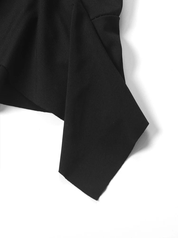 Summer Sexy Mini Dress for Women - Sleeveless, Backless Bodycon, Split Folded A-Line Dress, Party & Club Wear
