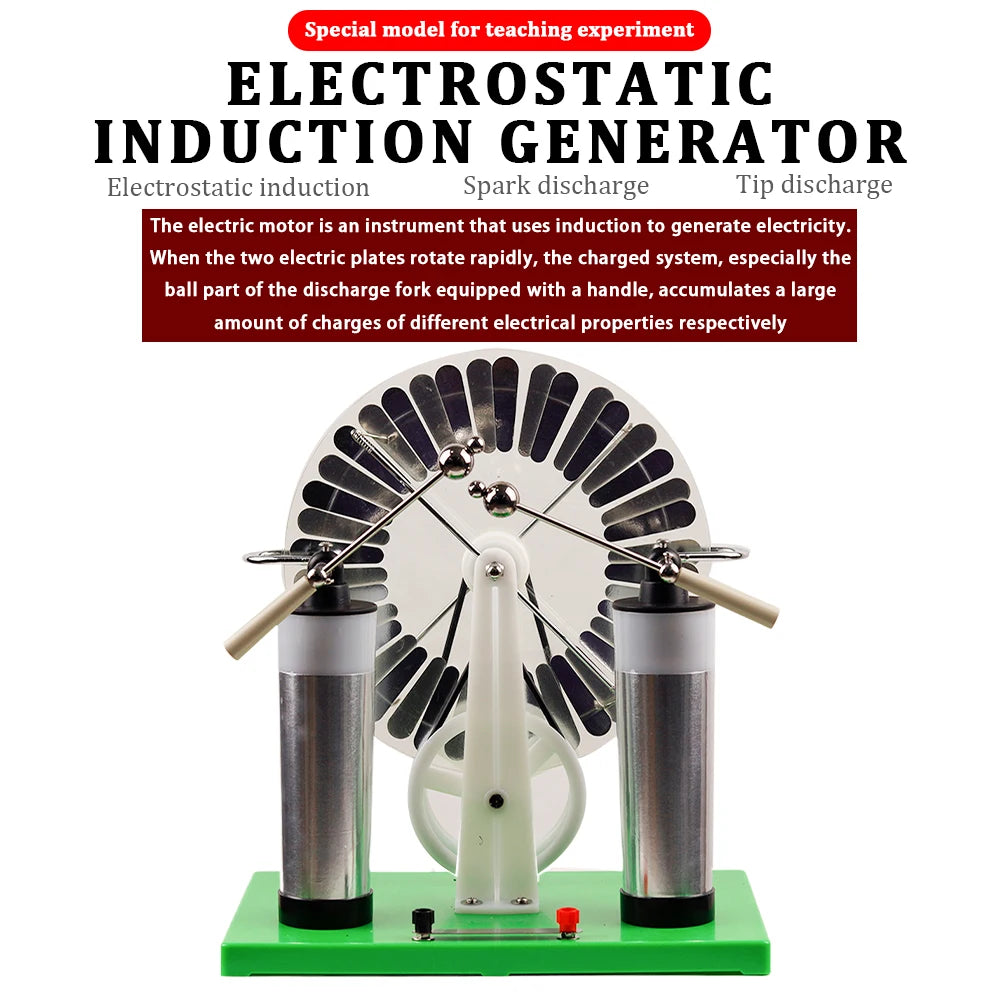 Wimshurst Electrostatic Machine - Static Electricity Generator for Physics Experiments & Tesla Demonstrations