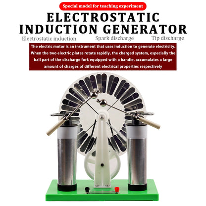 Wimshurst Electrostatic Machine - Static Electricity Generator for Physics Experiments & Tesla Demonstrations