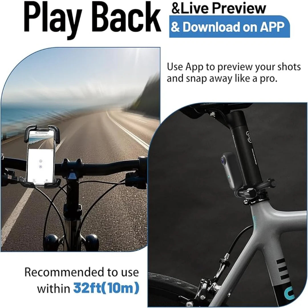 4K FHD 1080P Outdoor Sports Action Camera — Mini Helmet & Bike Cam for Motorcycle, Bicycle, Body Filming & Video Recording