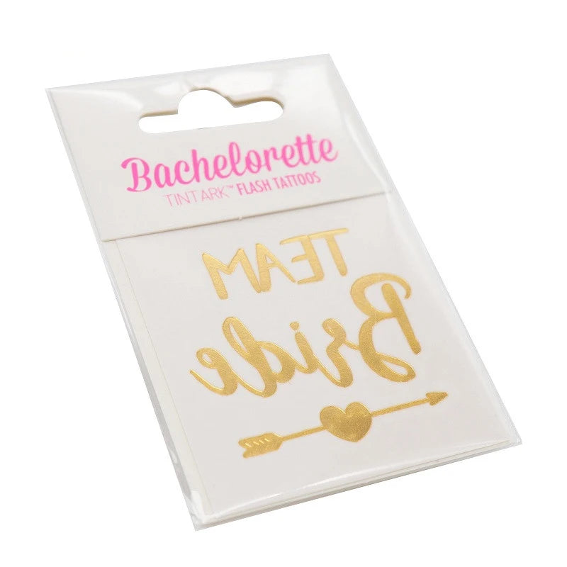 10pcs Hen Party Temporary Tattoo Set - Team Bride Stickers for Waterproof Wedding Decor