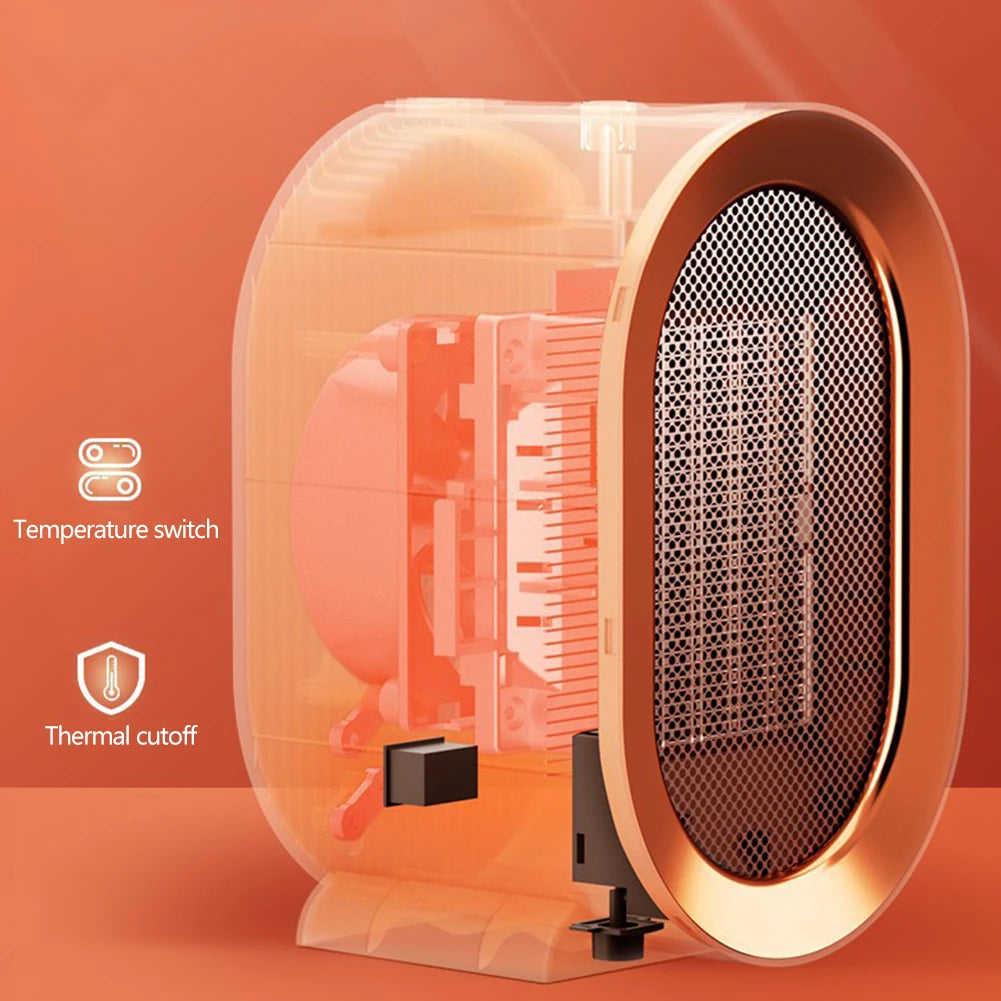 Winter Warmth On-The-Go: Portable 1200W Electric Heater with Remote – Your Mini Household Radiator for Cozy Desktop Heating!