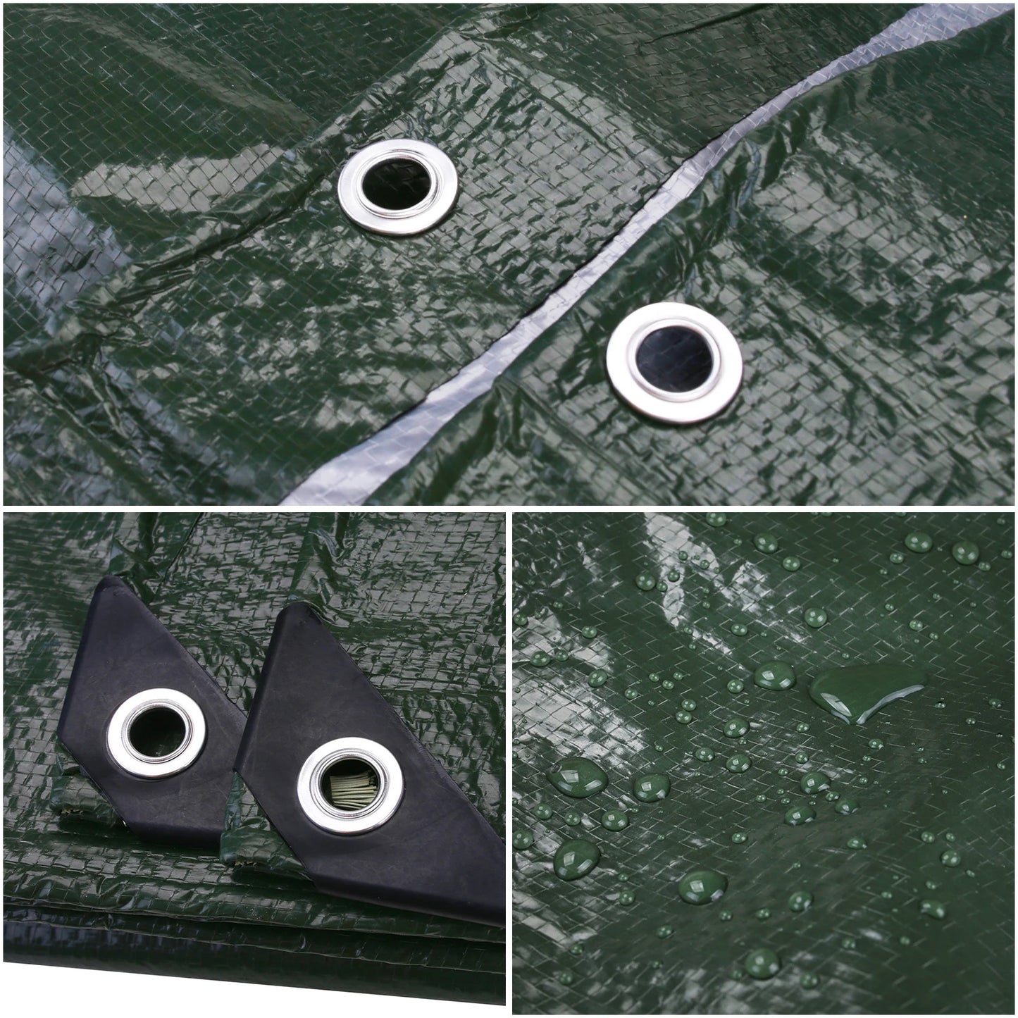 Heavy Duty Waterproof Large Tarpaulin 5x4m / 3x2m – Reinforced Outdoor Rain Cover Multipurpose Tarp for Garden, Backyard, Awning & Canopy Protection