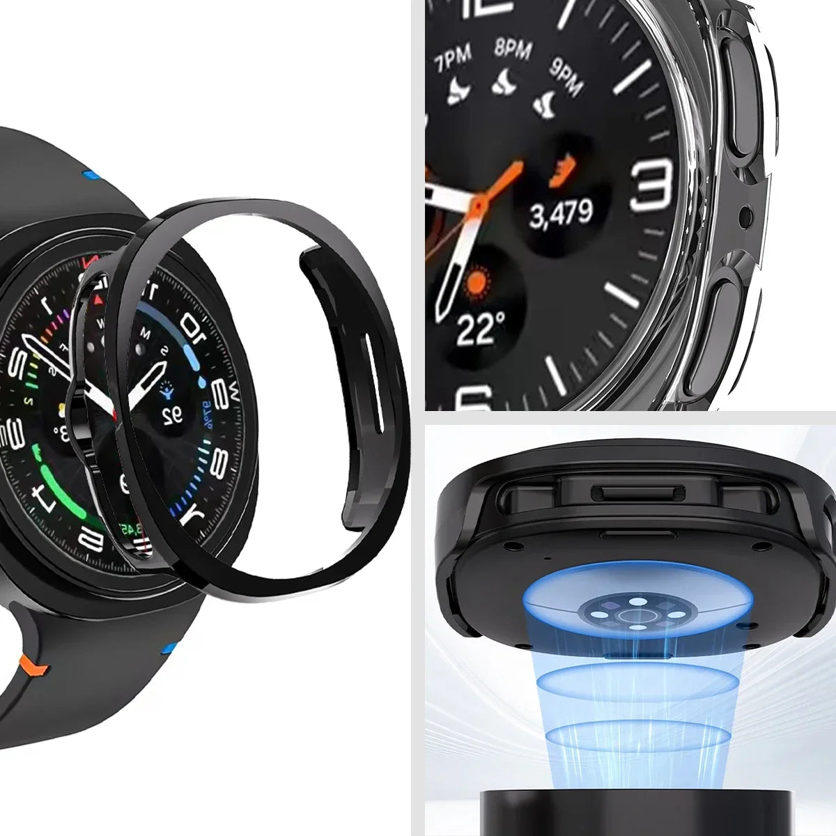 Samsung Galaxy Watch 8 Screen Protector Case – Full Coverage Tempered Glass & Scratch-Resistant Bumper Cover for 40mm/44mm Watch 8