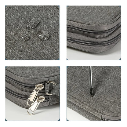 Travel Electronics Organizer Bag — Portable Waterproof Double-Layer Storage for Cables, Wires & Accessories