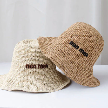 Women’s Wide Brim Sun Hat – Foldable Straw Beach Hat for Summer | UV Protection Large Brim Chapeau Femme Outdoor Sun Cap