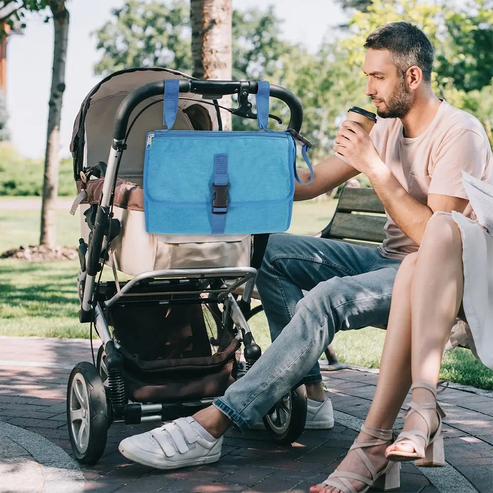 Portable Baby Diaper Changing Pad – Waterproof Travel Station with Pockets | Ideal Baby Gift