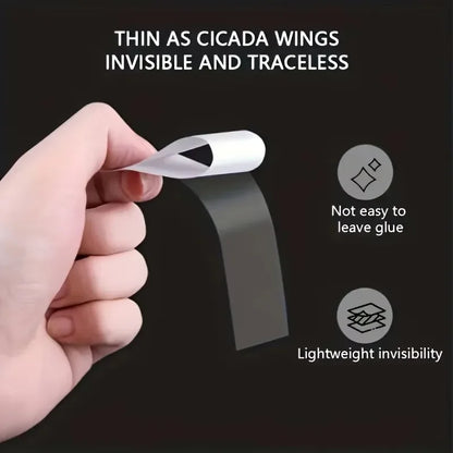 YITAPE 108-Piece Invisible Double-Sided Clothing Tape - Anti-Slip Body Tape Strips for Dresses, Bras & Strapless Outfits, 1.2 × 8.5 cm