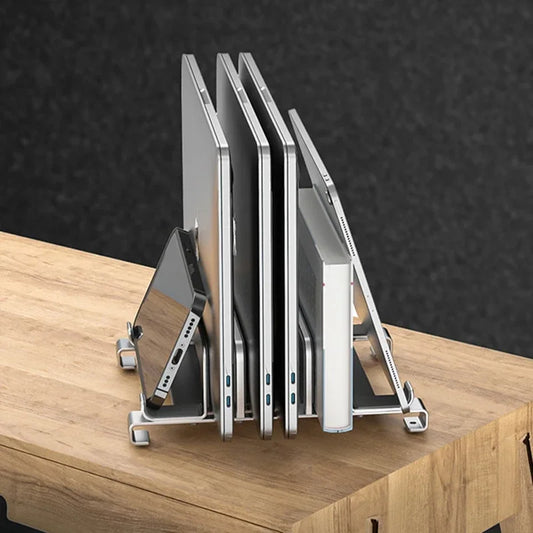 New Adjustable Vertical Laptop Stand – 3-in-1 Desktop Notebook Holder for MacBook Air & Pro