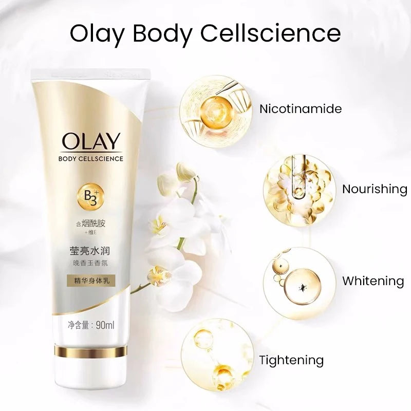 OLAY Body Lotion B3+ Niacinamide – Nourishing, Hydrating, Firming & Brightening Body Cream, Olay Body Cellscience