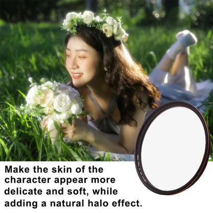 Lightdow Soft White Lens Filter in Sizes 49mm 52mm 55mm 58mm 62mm 67mm 72mm 77mm 82mm for Canon, Nikon, Sony Cameras