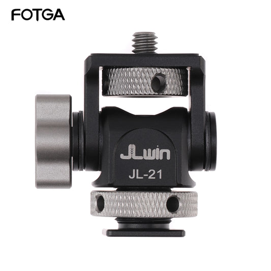 FOTGA Cold Shoe Monitor Mount Bracket – Universal QR Plate for DSLR/SLR Camera, Monitor, and Speedlite, 3KG Payload