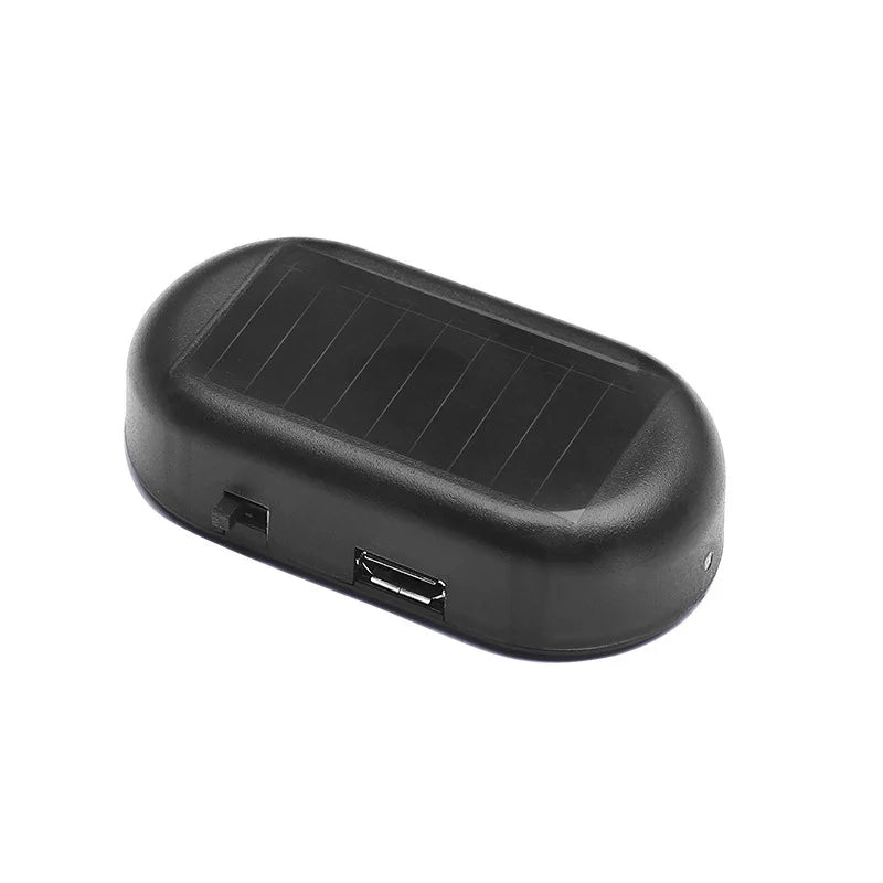 Solar Powered Car Security LED Light – Fake Dummy Alarm Flashing Anti-Theft Warning Lamp Wireless Car Protection Accessory