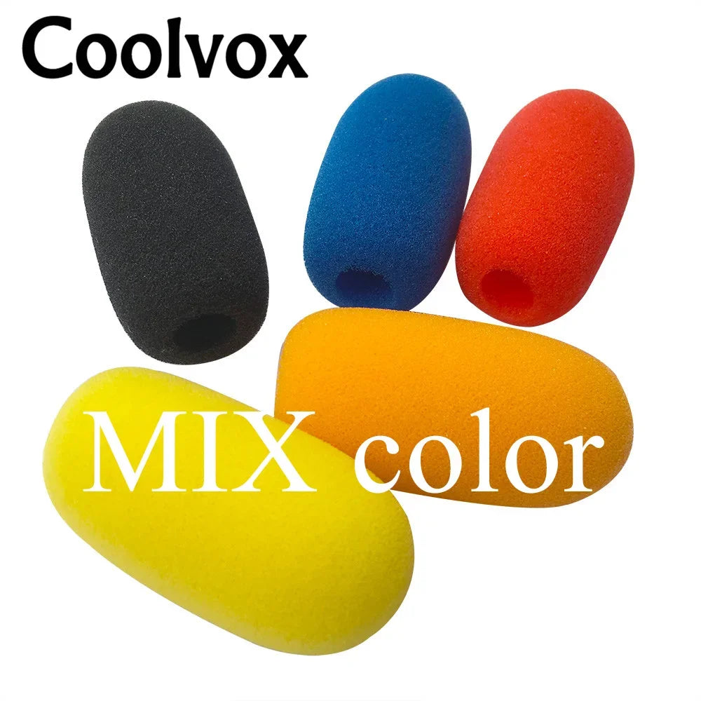 5PCS Microphone Foam Windscreen Covers — Wired & Wireless Lapel Mic, Inner Diameter 1cm (0.39")