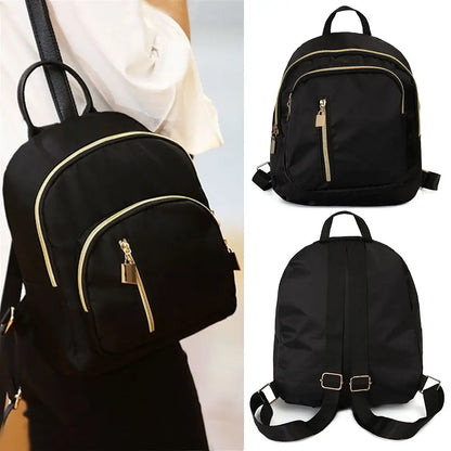 Women's Nylon Mini Backpack - Cute Multi-Function Travel Daypack & Shoulder Bag