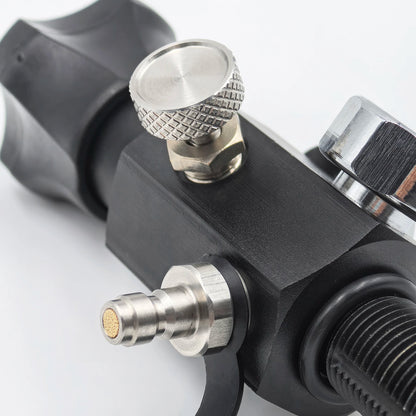 HPA Compressed Air Tank Charging Valve – Scuba Filling Station Hose with Gauge (20in, M18x1.5 or 5/8"-18UNF, 4500Psi/300Bar)
