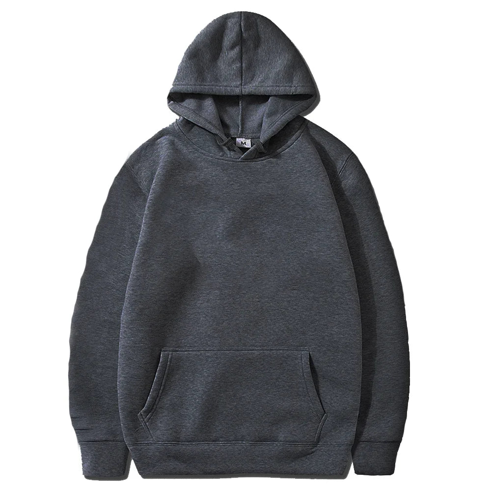 Men’s & Women’s Oversized Hoodies — Casual Fleece Pullover Sweatshirts Warm Spring Autumn Tops Black & Multi-Color