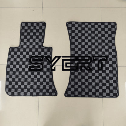 BMW 3-Series E90 Floor Mats - Checkerboard Anti-Slip Carpet Mats for 2006–2012 LHD Models, All-Weather Protection
