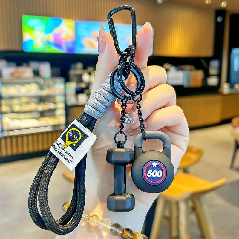 Fitness Keychain - Gym Lover Sports Charm for Workout Bags & Water Bottles