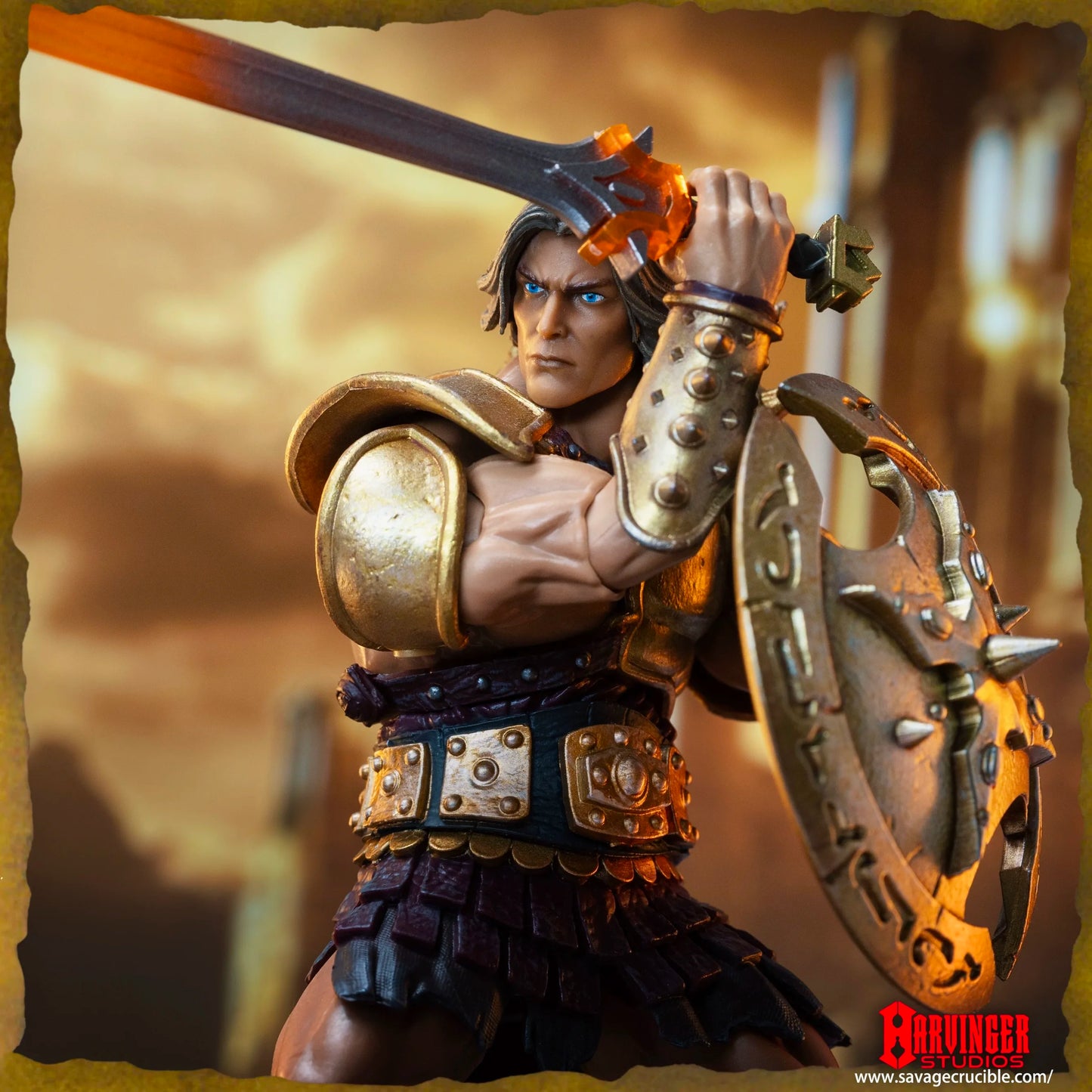 1/12 7-Inch Savage Crucible Action Figure — Harbinger Studios Wave 2 Jaeger Nashom Krieger Whoman Barbarian Anime Collectible Gift