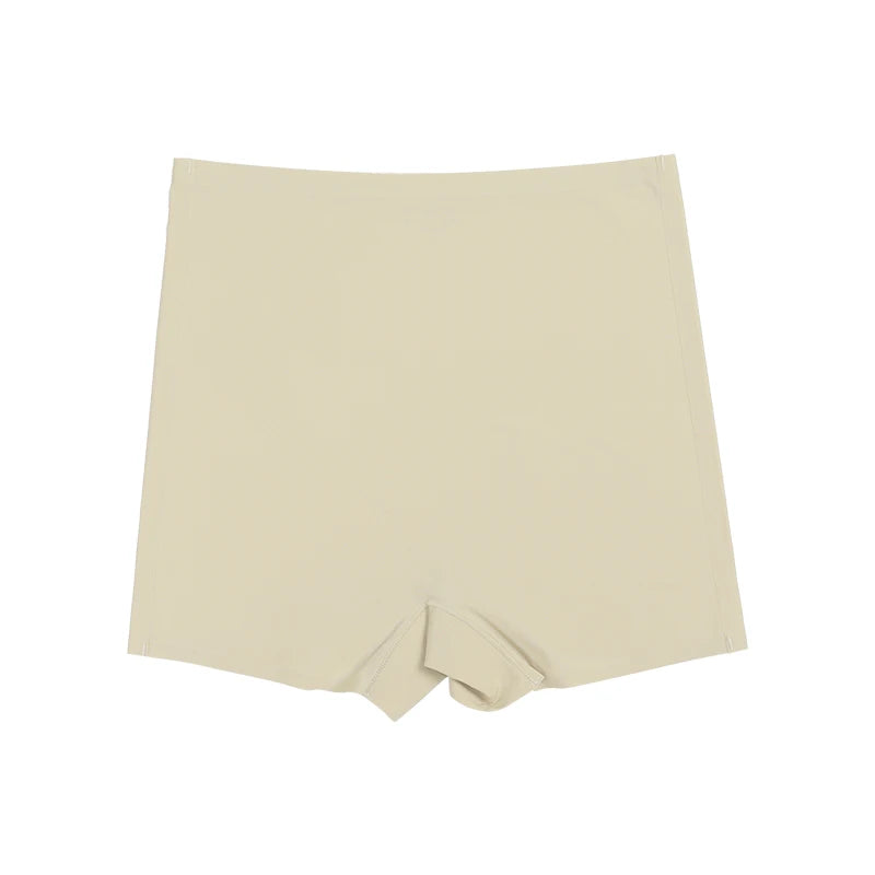Seamless Ice Silk Biker Shorts — Solid Boxer Leggings for Women, Sports Yoga Pants & Comfortable Shorts