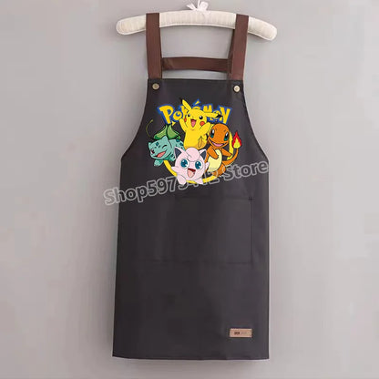 Pokémon Pikachu Waterproof & Oil-Resistant Apron — Durable Kitchen Cooking Workwear for Adults