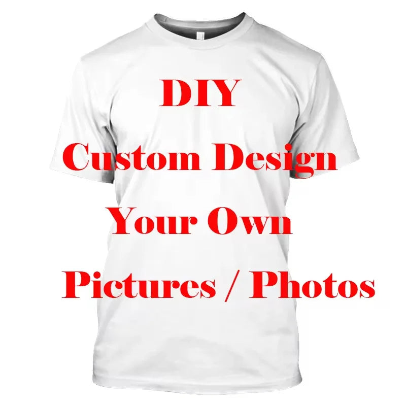 Custom 3D Print T-Shirt - Personalized Unisex Short Sleeve Summer Streetwear