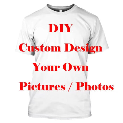 Custom 3D Print T-Shirt - Personalized Unisex Short Sleeve Summer Streetwear