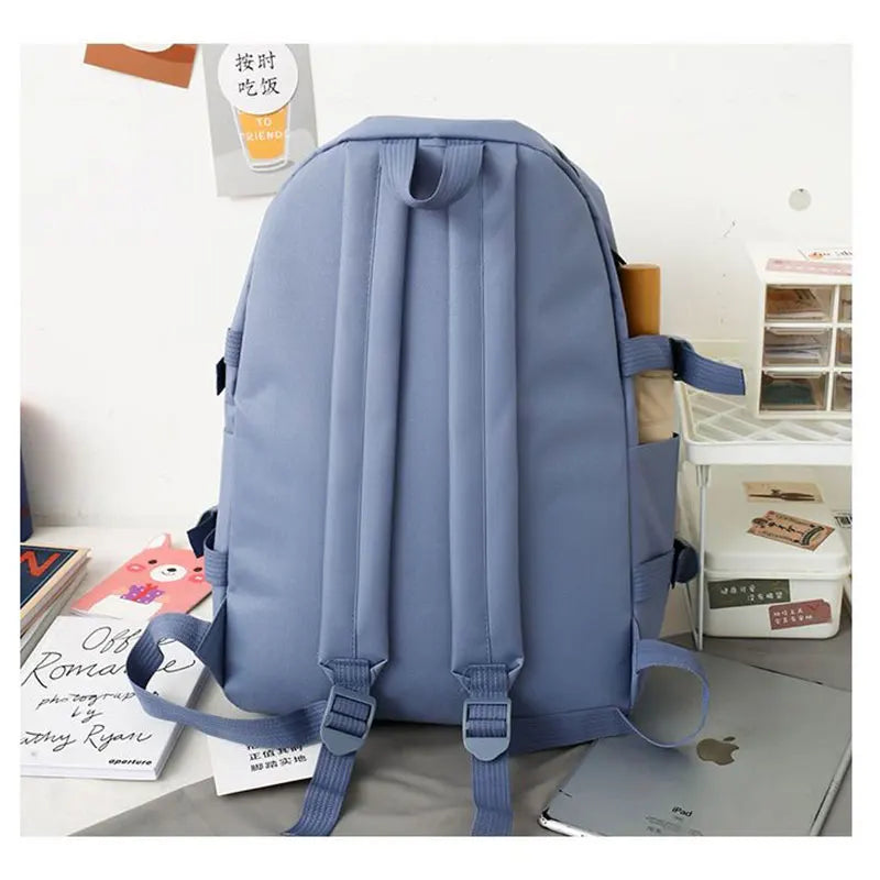 Women Fashion Backpack Set – Waterproof High-Capacity College Laptop School & Travel Bag for Trendy Girls