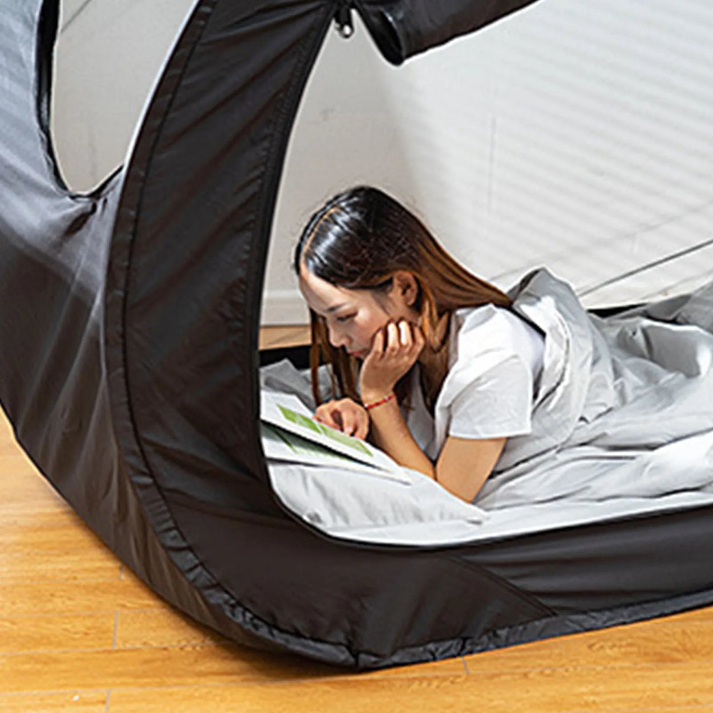 Folding Privacy Bed Tent – Fully Enclosed Outdoor Camping Bed Tent for Kids & Adults with Shading
