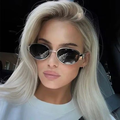 Advanced Metal Sunglasses – Fashion Oval Glasses, Designer Vintage Sun Glasses, High-Quality Oculos De Sol 2024