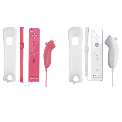 2-in-1 Nintendo Wii Controller Set — Wireless Motion Plus Gamepad with Silicone Case