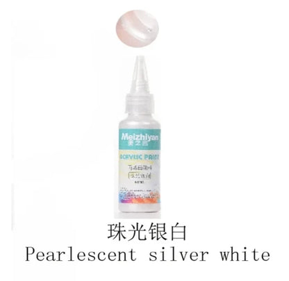 60/100ml Golden Acrylic Paint – Metal Pearlescent Waterproof Non-Fading Gypsum Glue for DIY Hand Painting