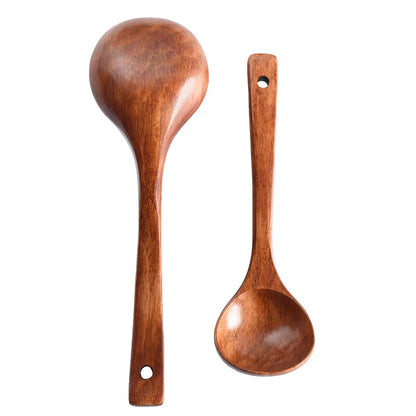 Komu Wooden Soup Ladle — Non-Stick Kitchen Utensil for Cooking, Tableware & Catering Supplies