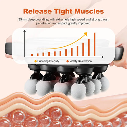 16-Head Fascia Massage Gun – High-Frequency Vibration Body Massager for Back, Waist, Neck, and Shoulders, Muscle Relief