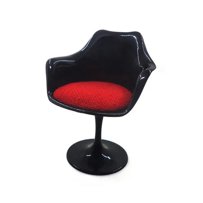 1/6 Scale Doll Round Legged Chair – Miniature Rotating Leisure Chair for Dollhouse & Photo Props